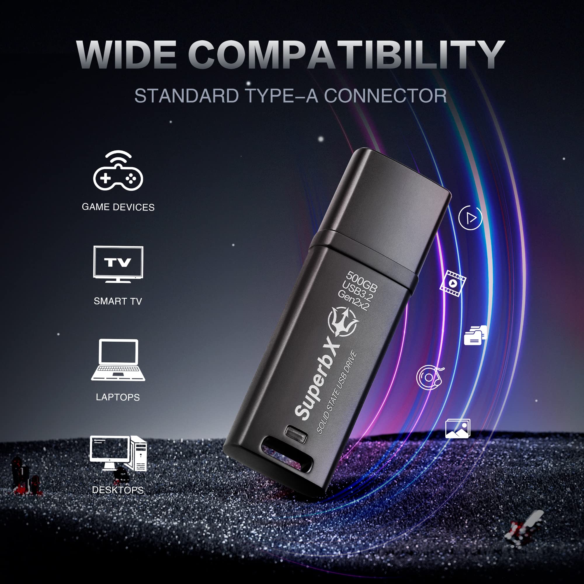 外付けハードディスク・ドライブ TRIDENTITE SuperbX 500GB USB 3.2 SSD Amazon | TRIDENITE SuperbX SSD 外付け 500GB USB 3.2 Gen2x2