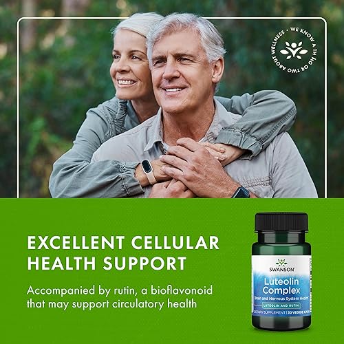 Miniatura 6 de Swanson Complejo de luteolina con rutina, suplemento de apoyo cerebral que promueve la memoria, el estado de ánimo y la salud cognitiva, fórmula