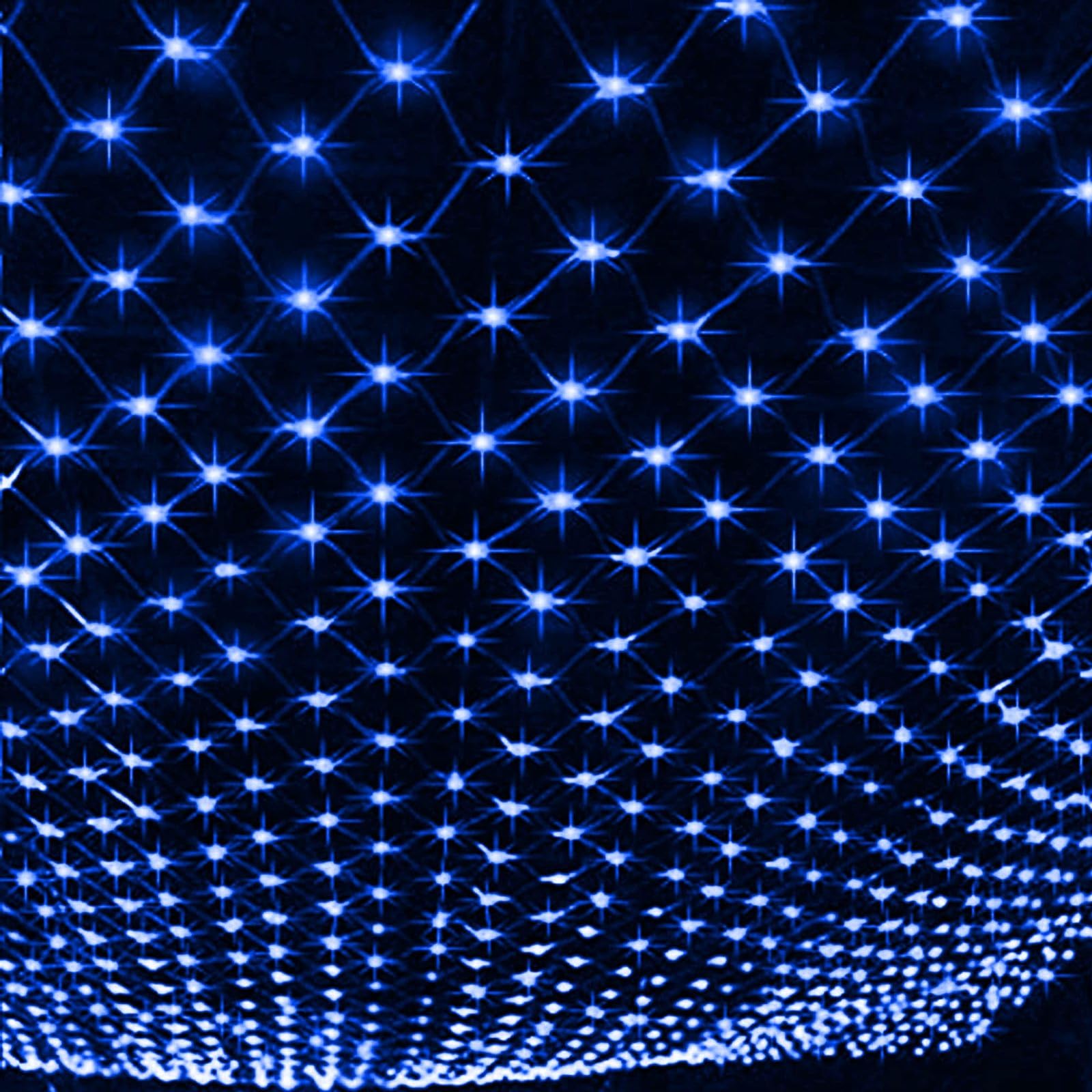 Halloween Lichternetz für Außen, LED Net Lights mit 8 Beleuchtung Modi, Anschließbarer Sicherer Adapter für Gärten, Büsche, Feste, Weihnachten Dekorative(10m x 8m 2600led, Blue)