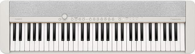 Casio Casiotone CT-S1 – 61-Key Touch-Sensitive Retro Keyboard | Sleek, Portable Design for Beginners to Pros | Stereo Grand Piano + 60 AiX Tones | USB-MIDI Connectivity | White