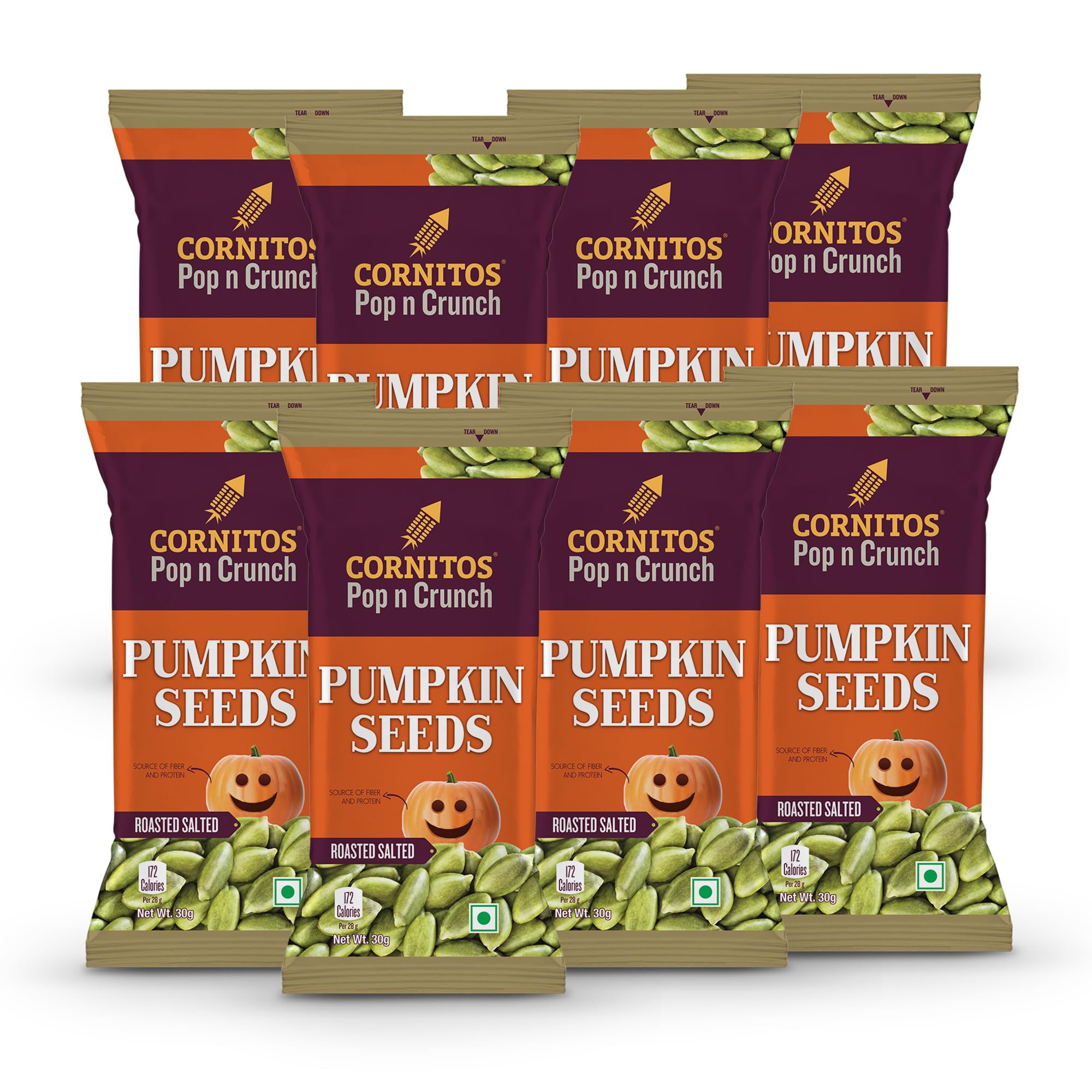 CORNITOS Roasted Pumpkin Seeds | Pack of 8 (30g Each) (B0CGVG2XQV) Amazon Price History, Amazon Price Tracker