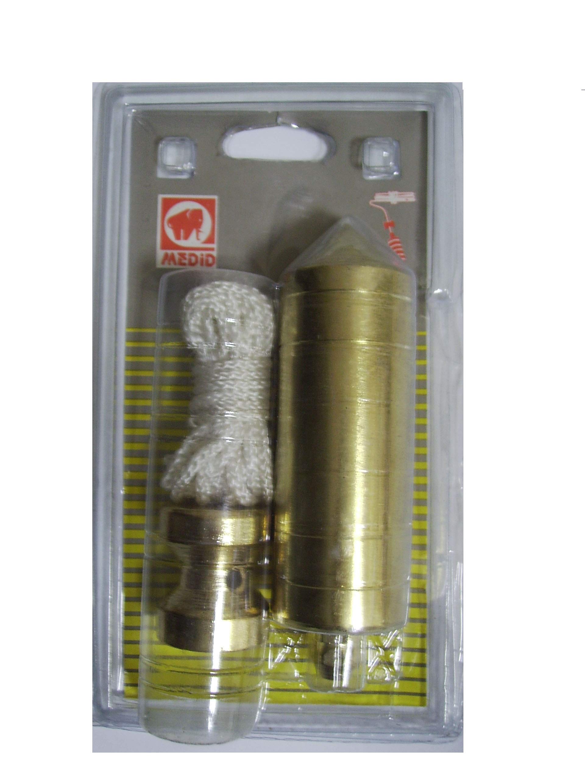 Medid MD/100700M Plomadas construidas en hierro calibrado con diávolo magnético zincado, 700 gr