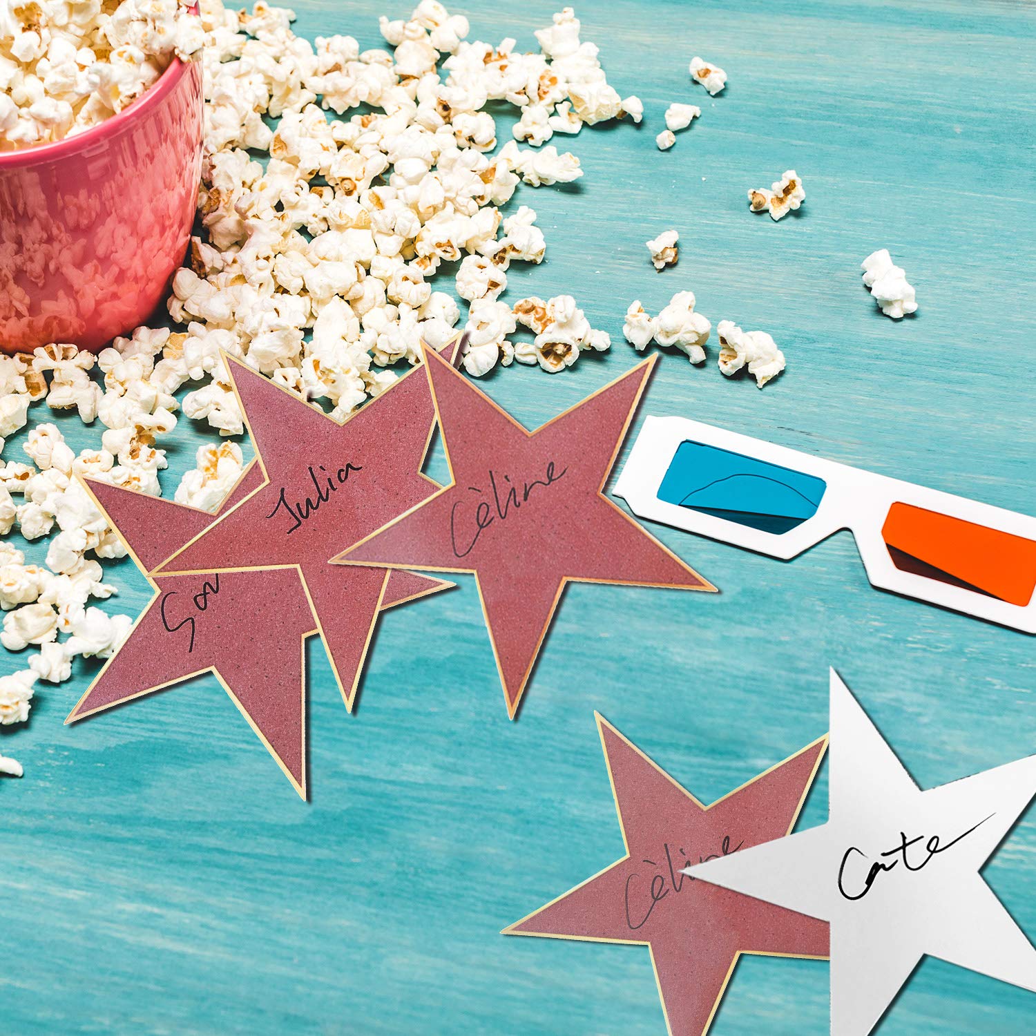 Buy Gejoy 80 Pieces Mini Star Cutouts Movie Night Star Cutouts Movie 