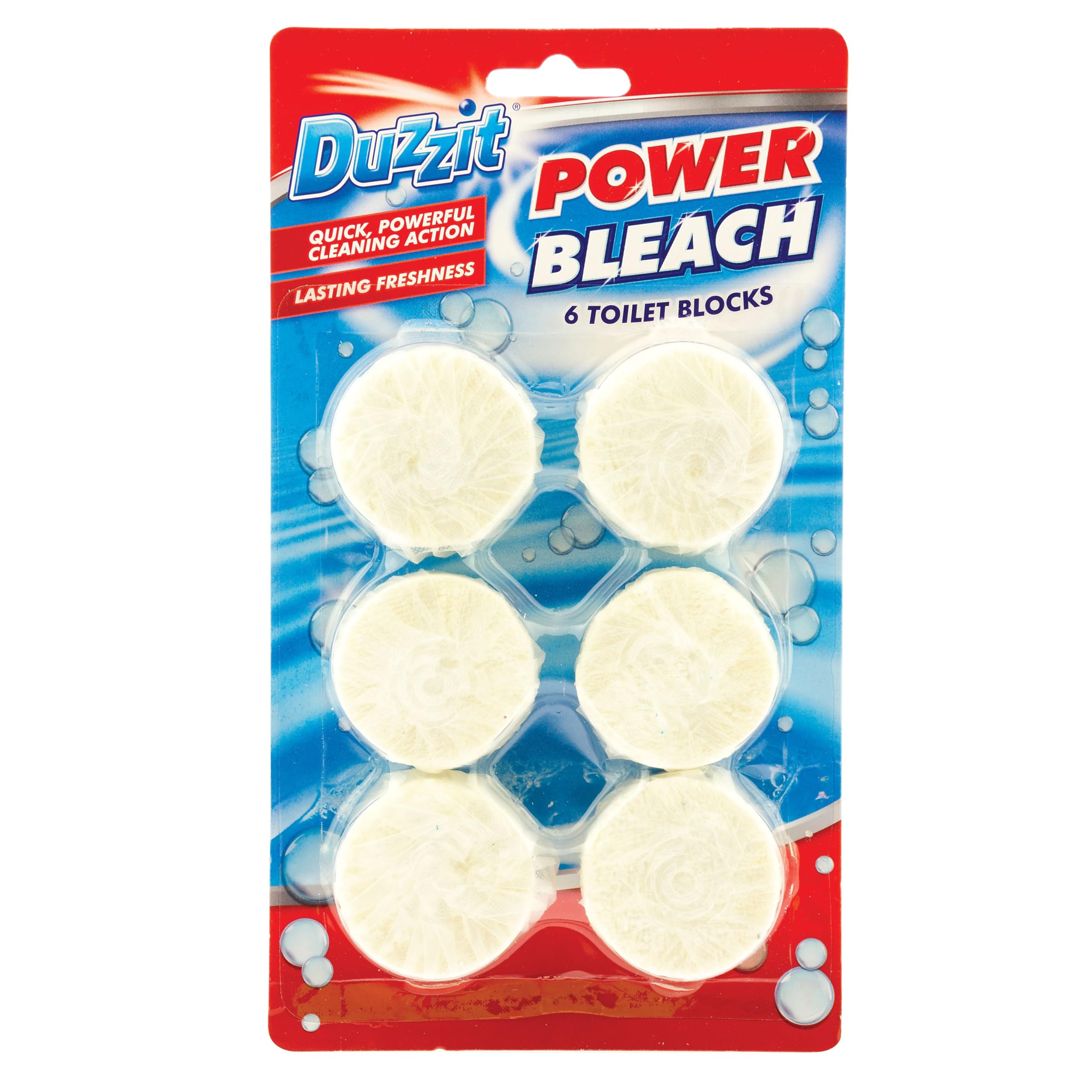 Pack of 6 Duzzit Power Bleach Toilet Block