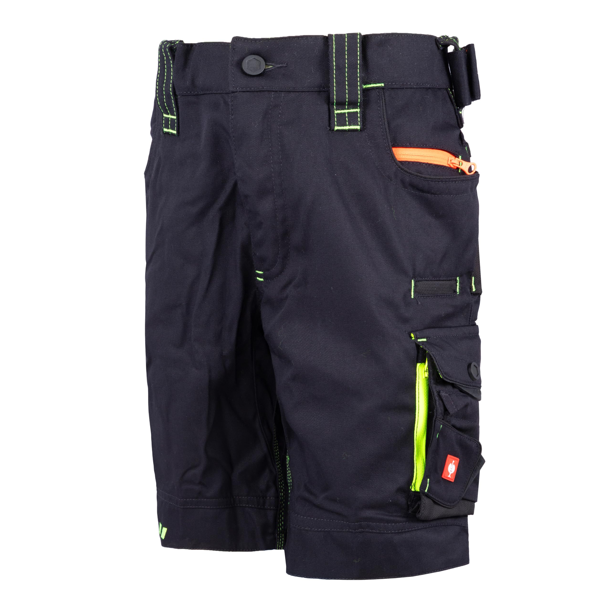 Engelbert Strauss E.S. Kinder Shorts Motion 2020 Arbeitshose Workwear (schwarz/warngelb, 146/152)