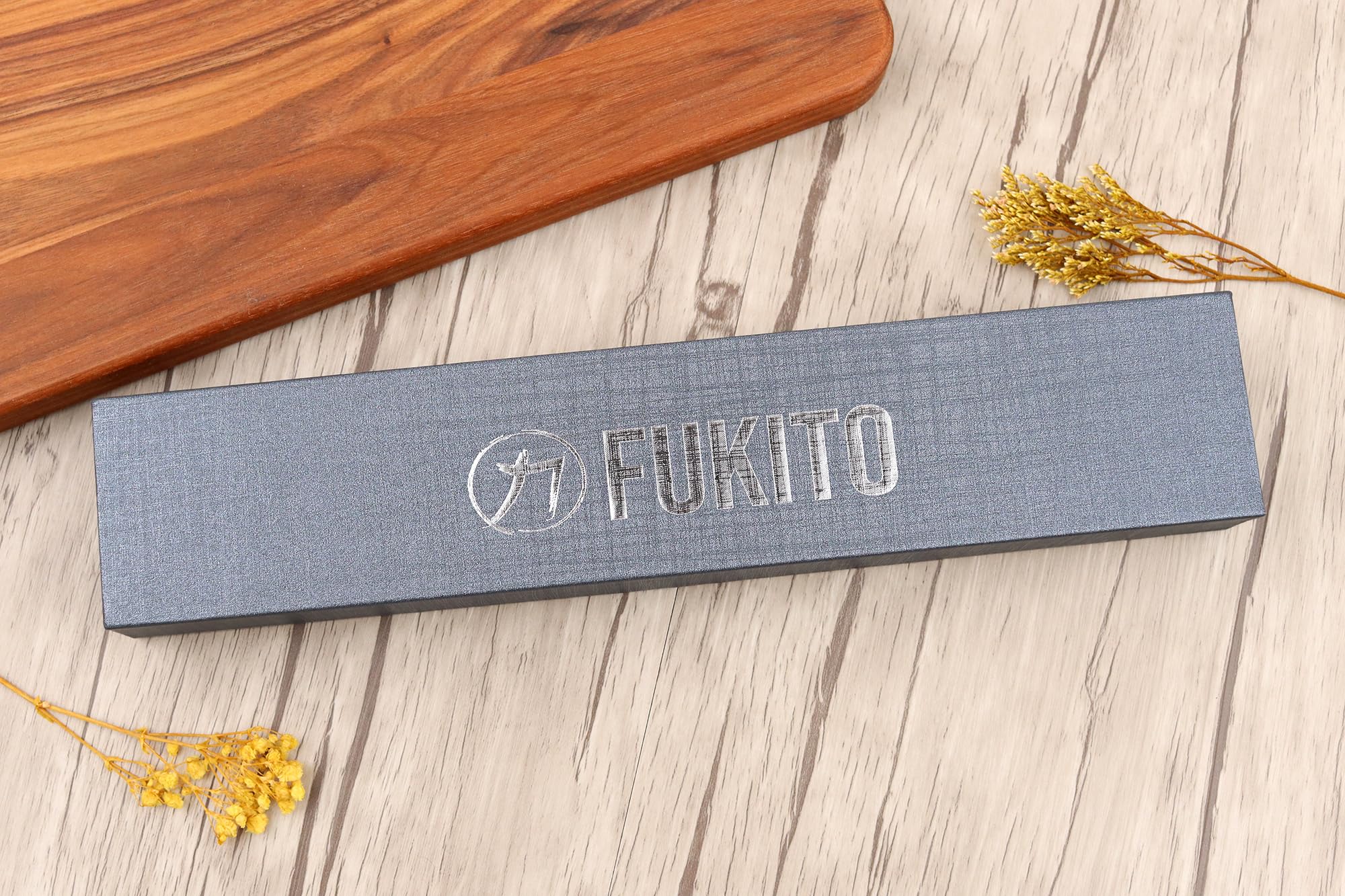Fukito - Couteau office 9 cm - Lame Damas Acier VG10 - Manche ergonomique en bois d’ébène - Tranchant précis et polyvalent