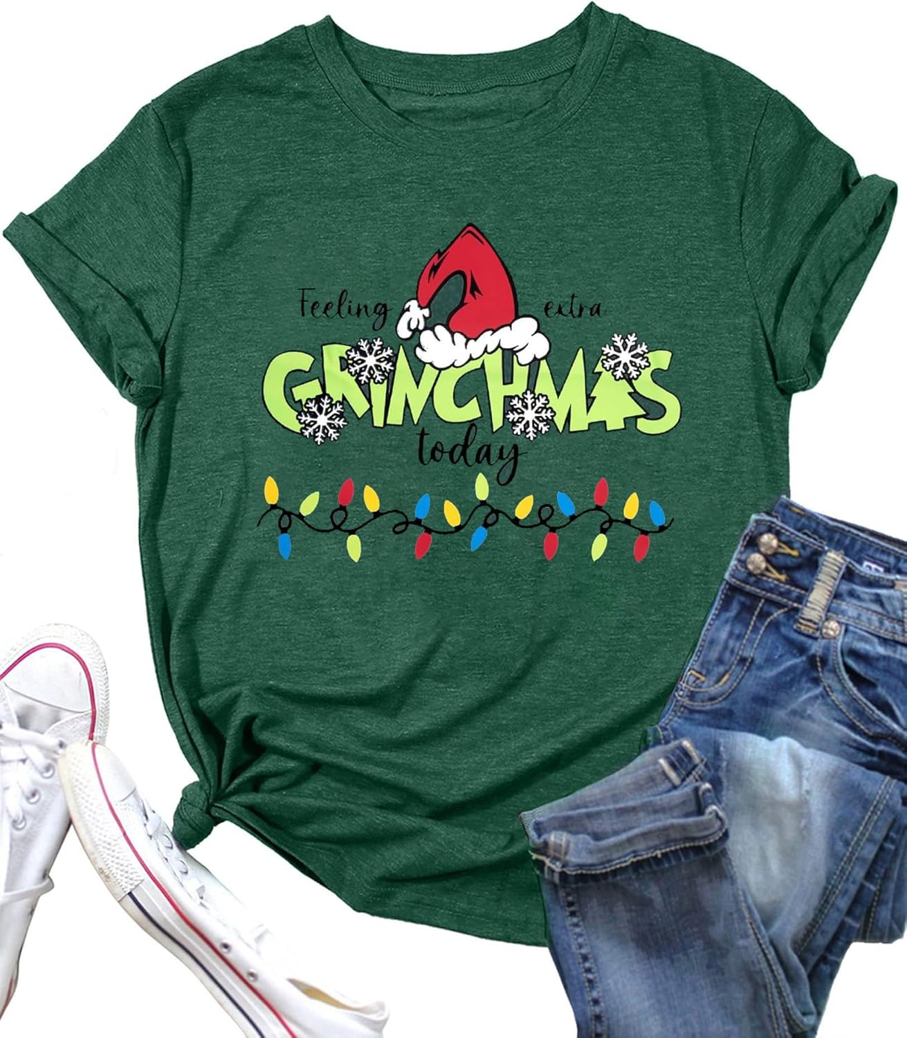 Christmas Shirts for Women Funny Christmas Graphic Tees Tops Xmas Holiday Short Sleeve Blouse Tops