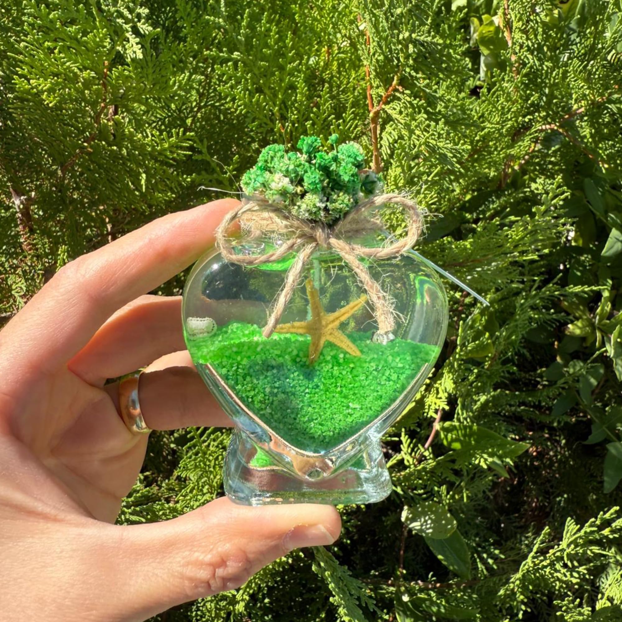 gastgeschenk hochzeit gäste kerze, hochzeitskerze im glas, 20 stück Gastgeschenk für Gäste Personalisierte, Schön Das Du Da Bist,taufe geschenk gäste babyparty (weißes Gel, grüner Sand)
