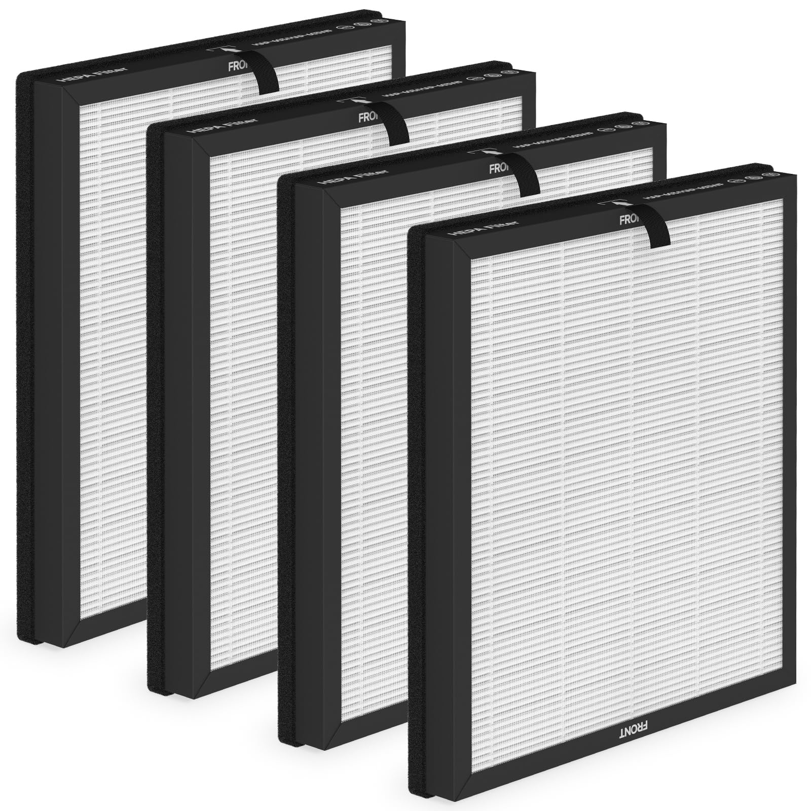 FCFMY4 Pack HAP603 Replacement Filter Compatible with ECOSELF HAP603 Air Purifier, # RFHAP603, White