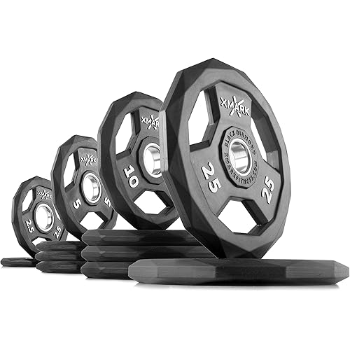 XMARK BLACK DIAMOND Olympic Weight Plates, Barbell Weights