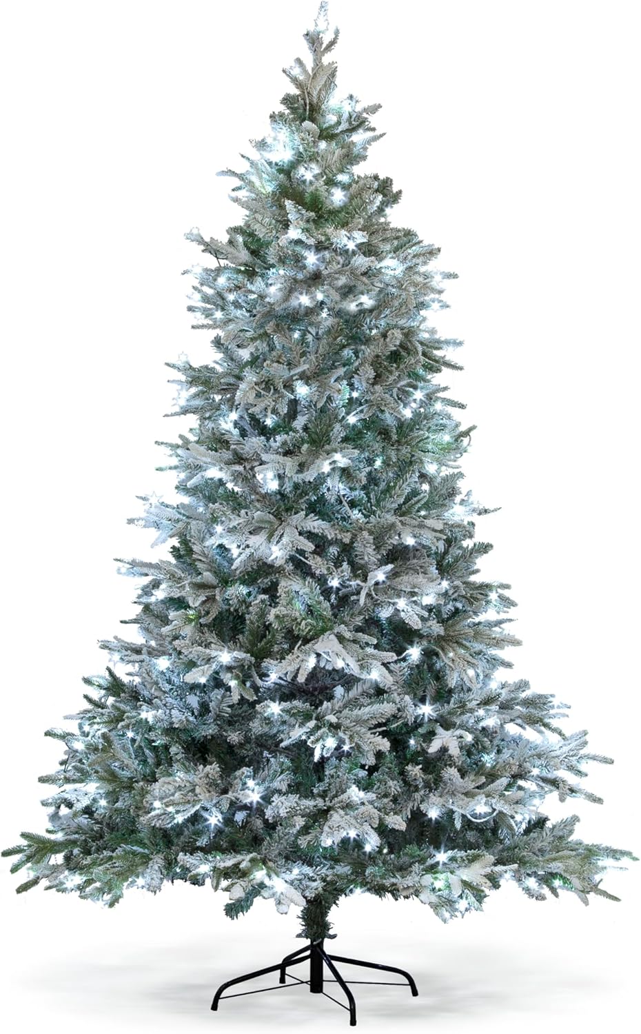 Garden Store Direct Lapland Fir Snow Flocked Covered Artificial Christmas Tree PE & PVC Mixed