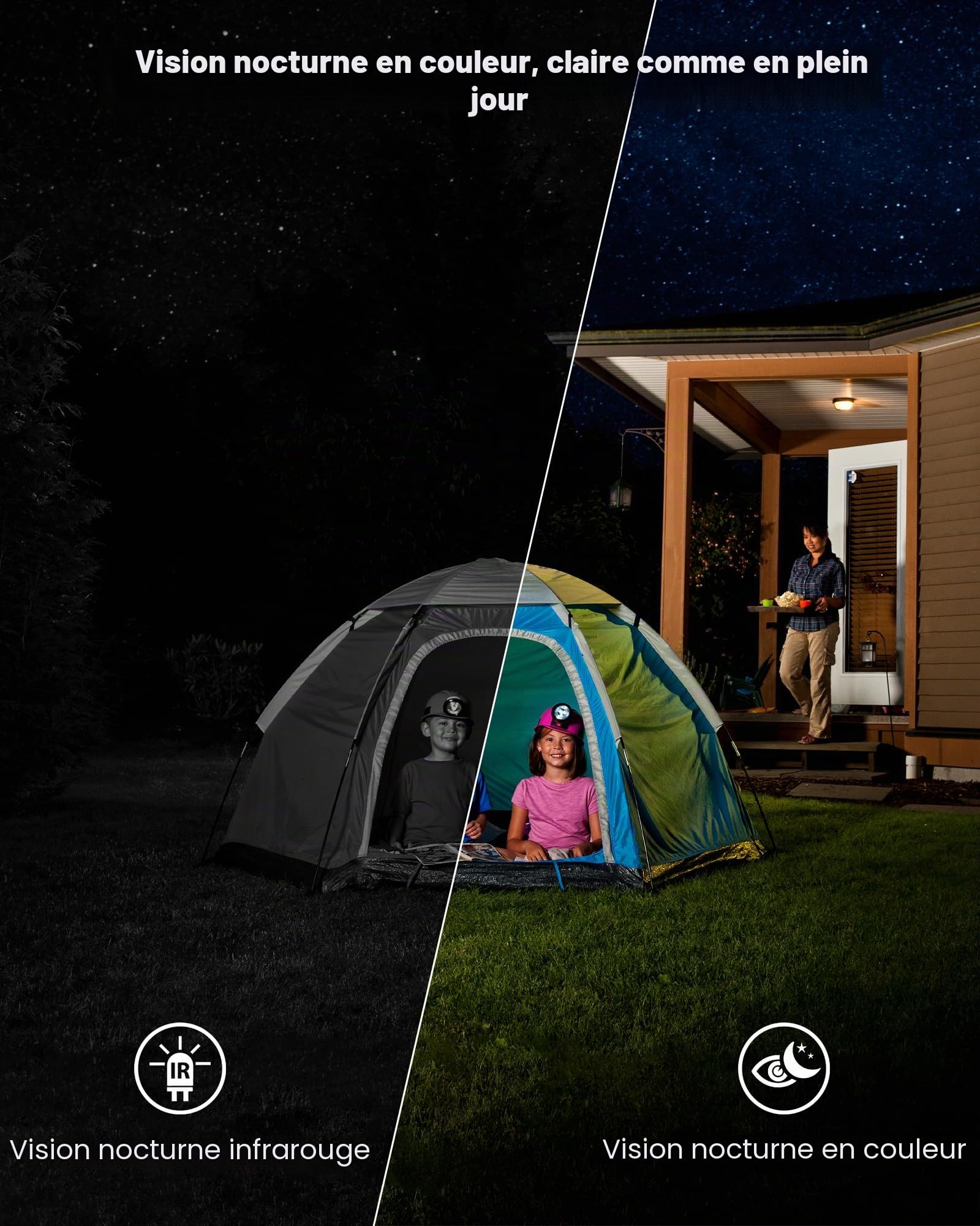 SIIOOE Camera Surveillance WiFi Exterieure Solaire: 2K Camera Exterieur sans Fil Batteries - 360° PTZ Caméra IP Vision Nocturne Couleur - Pas de Support 5G