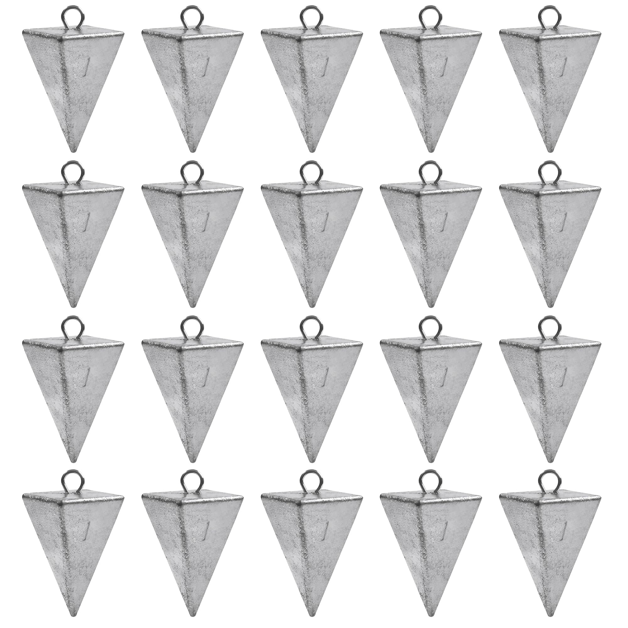OROOTL Pyramid Sinkers Fishing Weights Kit 1oz-8oz Bullet Fishing Sinkers Weights Surf Fishing Pyramid Weights for Saltwater Freshwater Fishing Gear