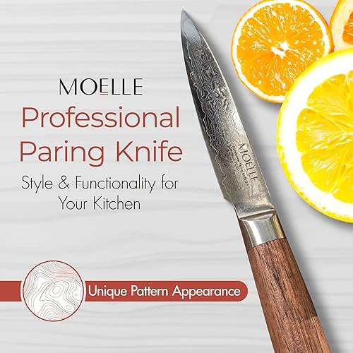 Miniatura 3 de MOELLE Cuchillo de pelar de alta calidad  Cuchillo de cocina profesional ultra afilado de 3.5 pulgadas para chefsamantes de la cocina  Fabricado con
