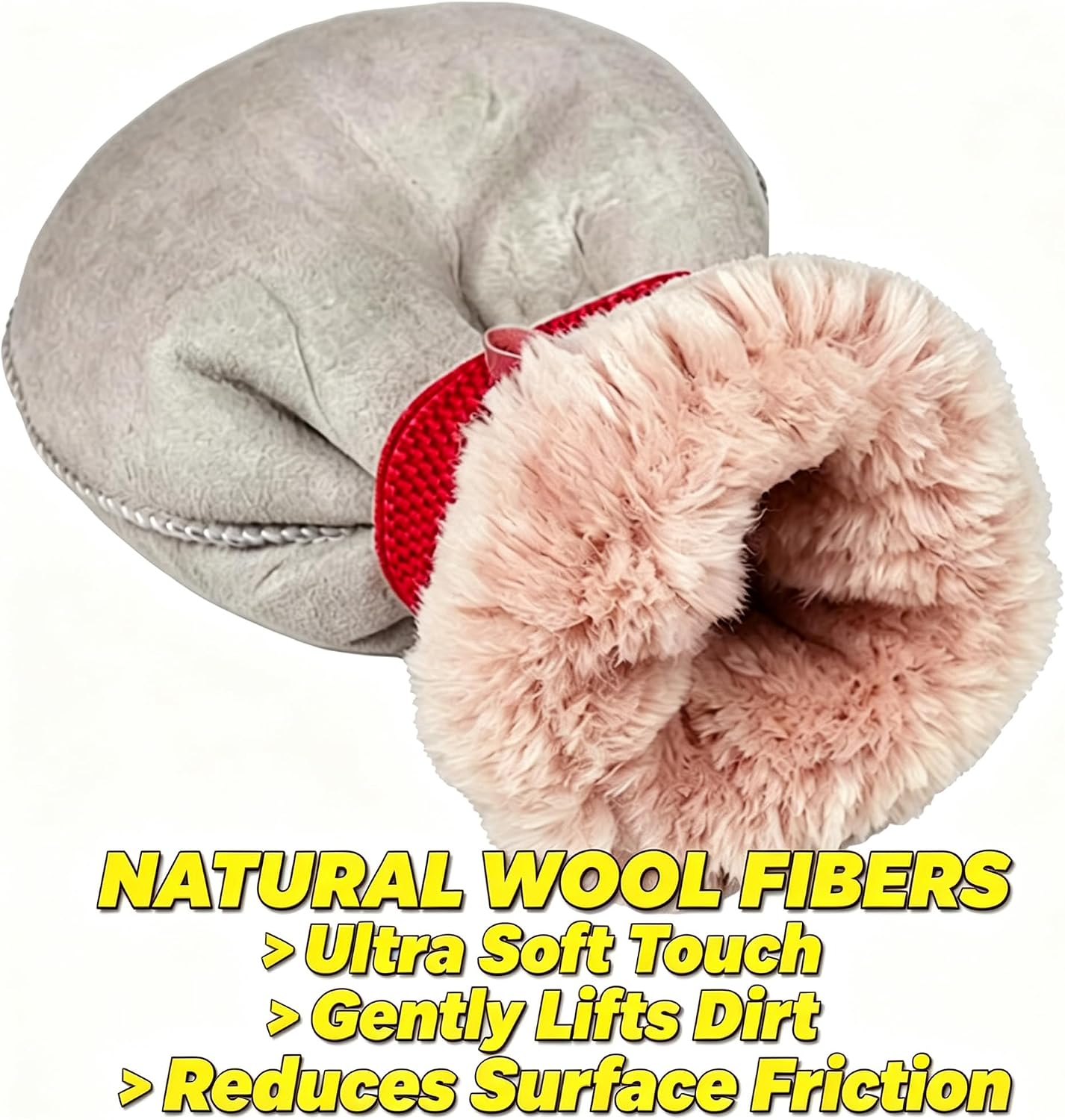 Ultra-Soft Lambswool Car Wash Mitt, Extra Large Scratch-Free Cleaning Glove