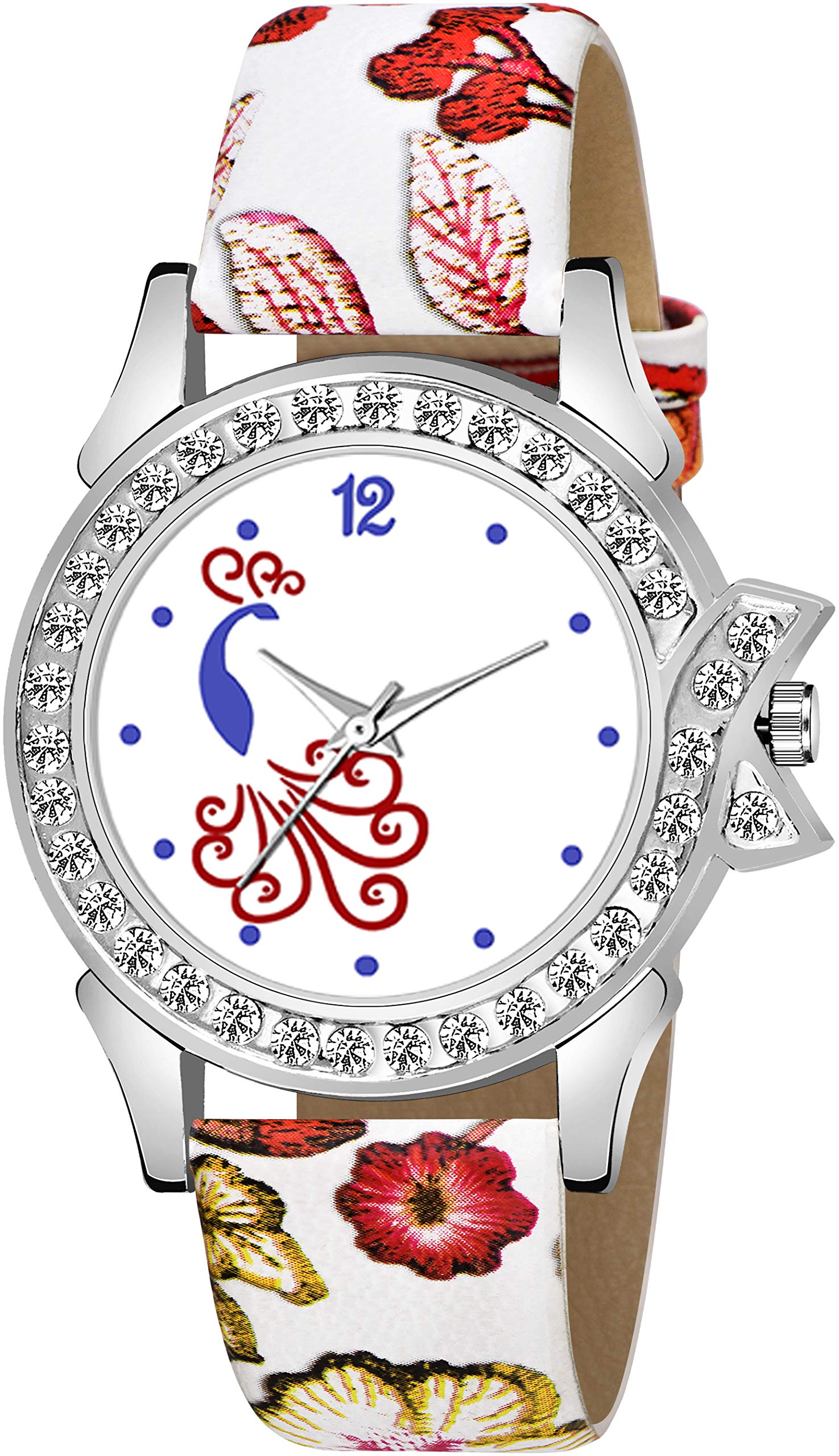 ON TIME OCTUS Analog Girls and Womens Watch (Black Dial Multi-Color Leather Strap) (White) (B08S3RQPMY) Amazon Price History, Amazon Price Tracker