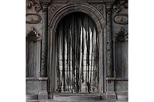 3Pcs Halloween Black Doorway Curtain