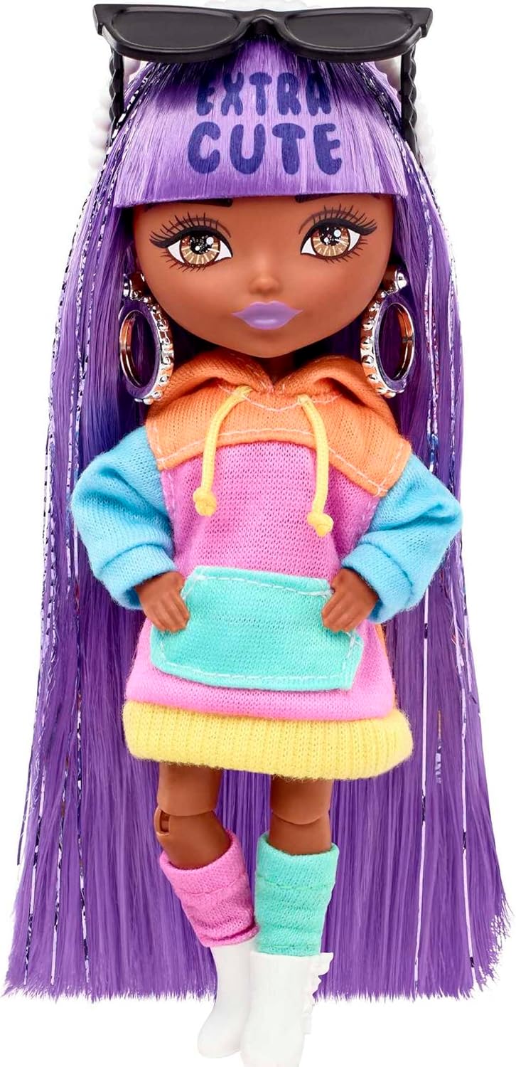 Barbie Extra Minis – Muñeca y accesorios con cabello morado y