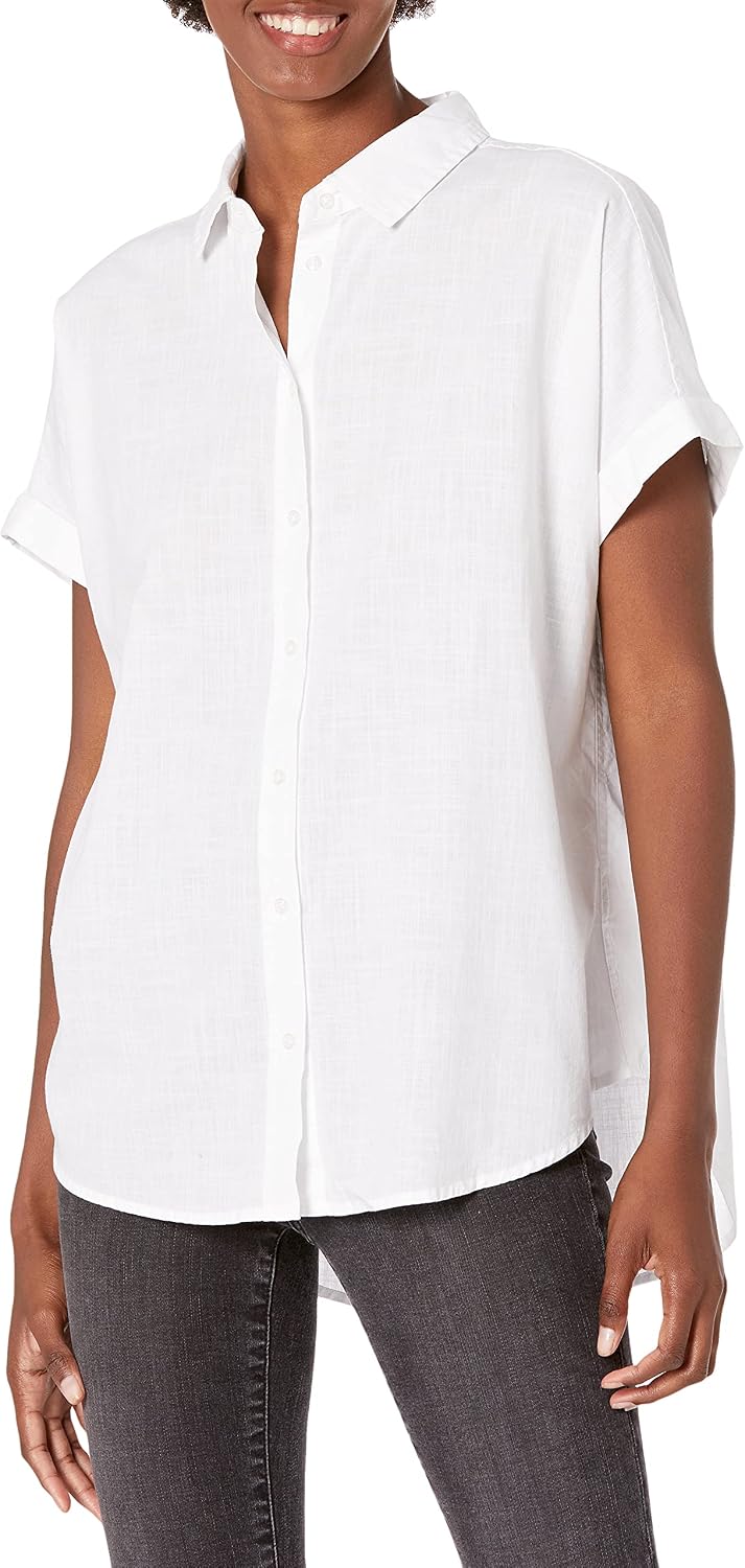 Goodthreads Women's Washed Cotton Short-Sleeve Shirt