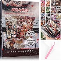 Vista 10 de Tmtains 990 piezas de calcomanías japonesas retro, serie de recuerdos románticos, estilo cómic, material de decoración, calcomanías estéticas