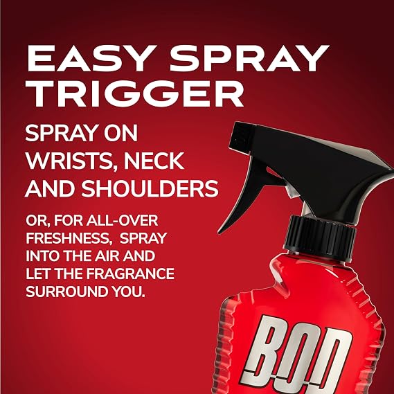 BOD man Fragrance Body Spray, Really Ripped Abs 8 Fl Oz & Most Wanted 8 fl oz (Pack of 1)