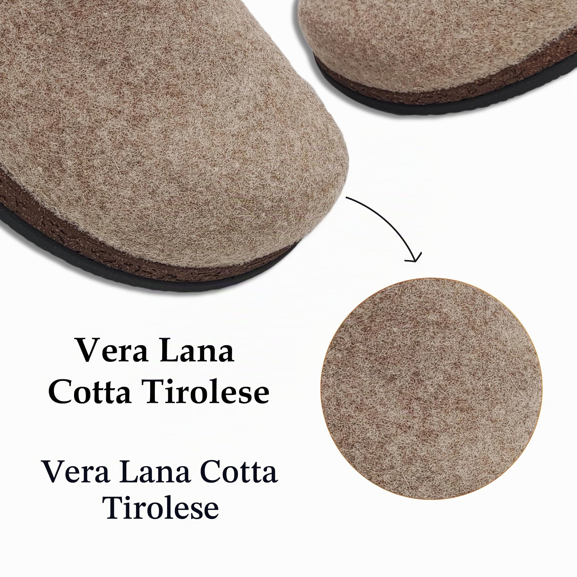 Le Viennesi Pantofole Donna Invernali, Ciabatte in Lana Cotta per Casa, Artigianato Sostenibile Made in Italy