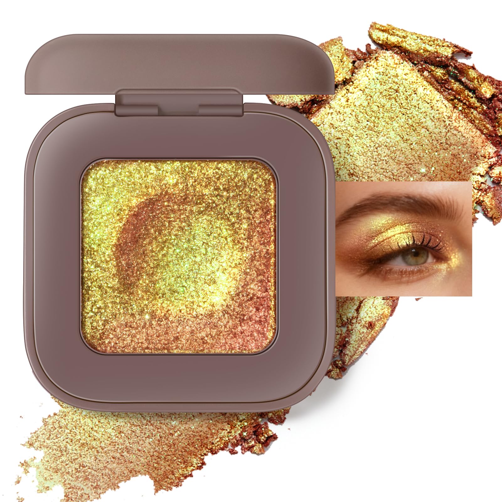 Noerrors Duochrome Eyeshadow Palette - Plum Mauve Green Blue -8