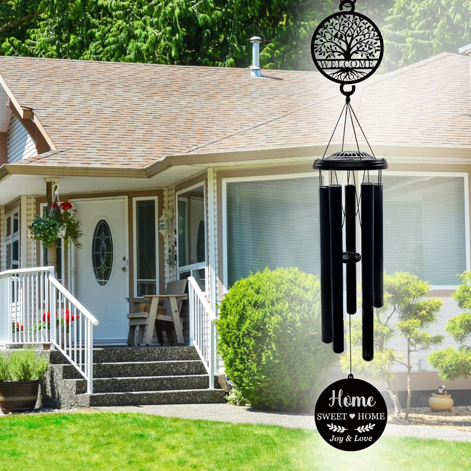 37'' House Warming Gifts New Home Wind Chimes,Housewarming Gifts Ideas for Women, Men, Couple, New Homeowner,Outdoor Decor for Patio,Garden,Yard - Image 6