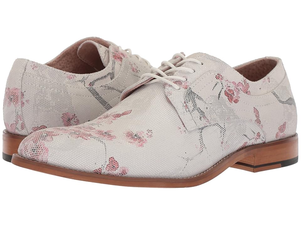 

Stacy Adams Dandy Plain Toe Print Oxford (White Multi) Men's Shoes