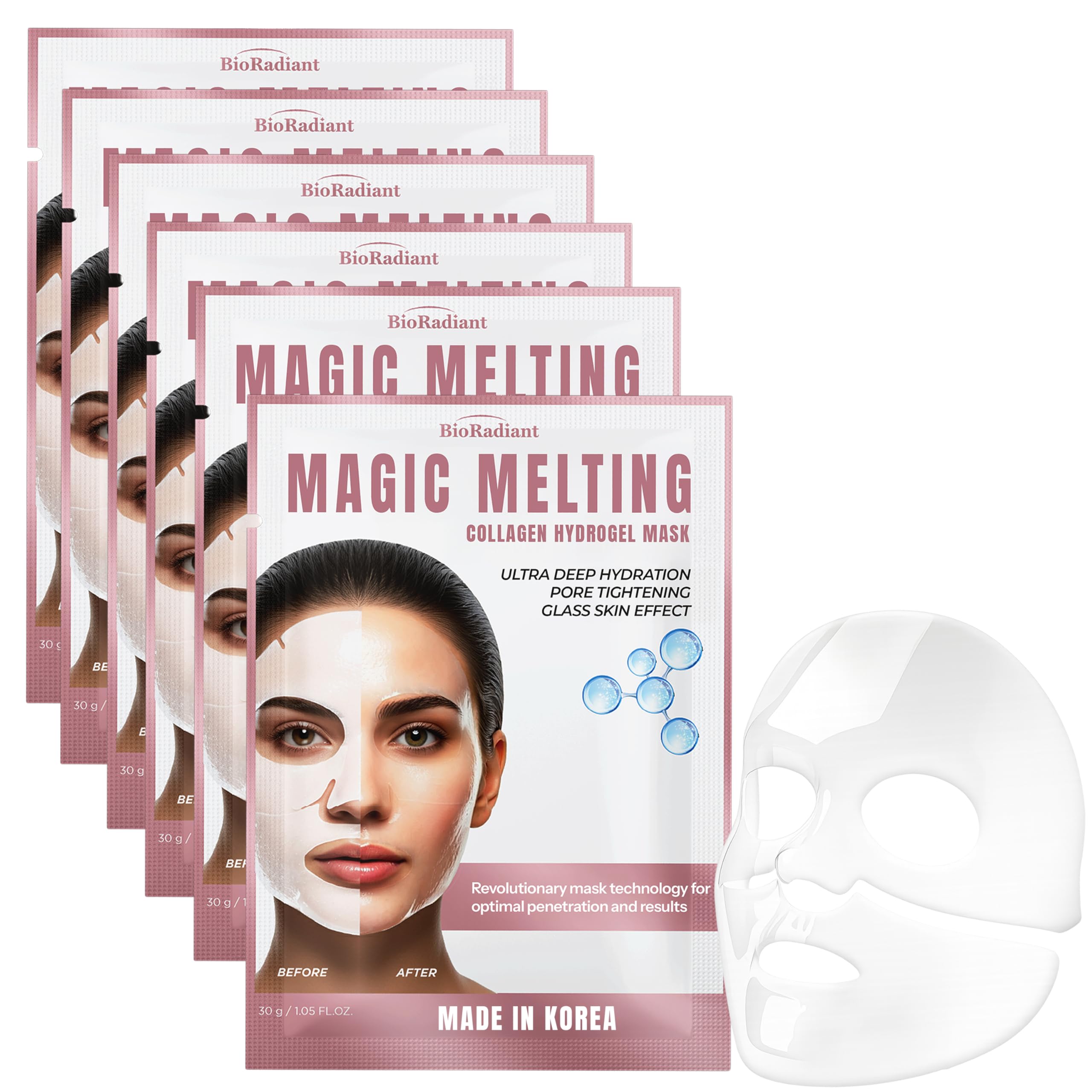 Amazon.com : Bio Radiant Hydrogel Collagen Face Mask – Firming