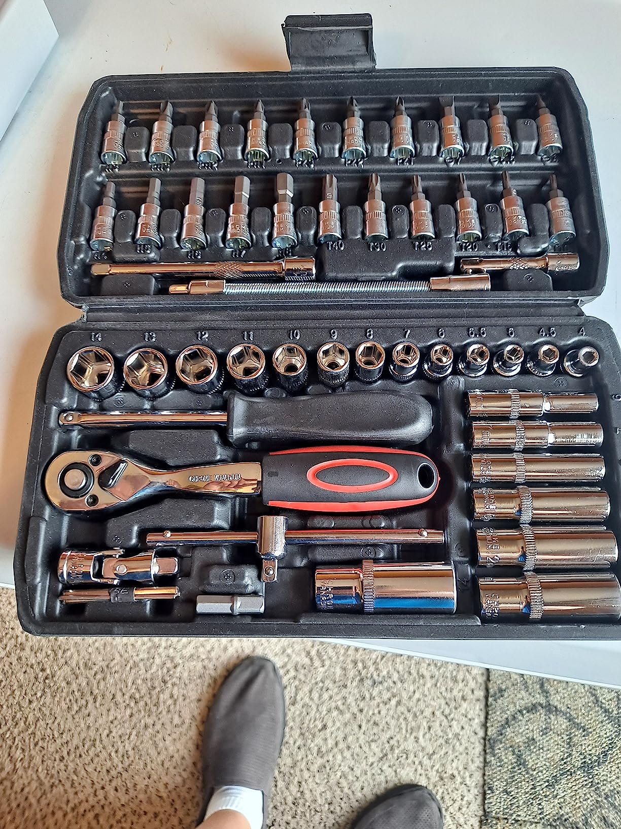 WinHolder 53-Piece 1/4 Inch Drive Socket Wrench Set - Ratchet & Socket Kit With Case For Auto & Home - View #10