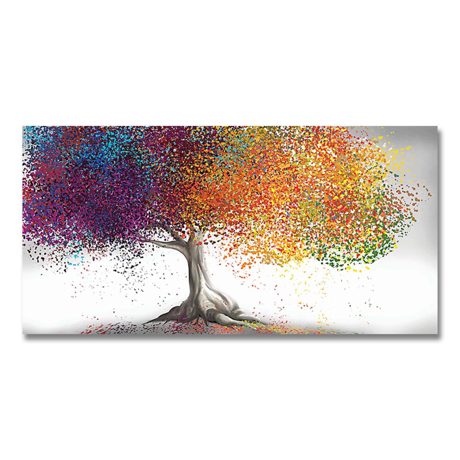 Abstraktes Baum Wandbild – Druck Auf Leinwand, 65x130 Cm, Mit Innenrahmen, Für Wohnzimmer & Büro