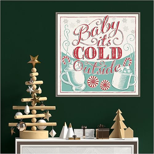 Miniatura 7 de Amanti Art Lienzo enmarcado para pared, 22 x 22 pulgadas, diseño de Feliz Navidad II por Janelle Penner, lienzo enmarcado para pared, obras de arte