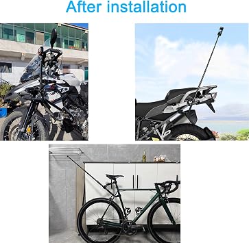 PellKing Motorcycle Bike Handlebar Clamp Mount and 61 Invisible Selfie Stick for Insta360 X5 X4 X3 X2 X ONE RS R GO 3 DJI OSMO 360 GoPro MAX 2 Camera