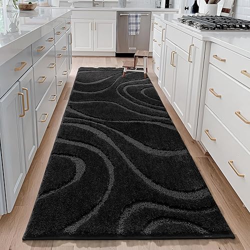 Miniatura 3 de DEXDE Alfombras de baño de 24 x 60 pulgadas, ultra suaves y absorbentes de agua, antideslizantes, de secado rápido, lavables a máquina, tapetes
