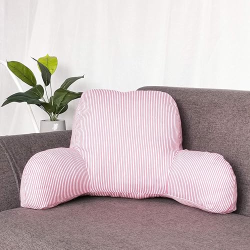 Vista 2 de XSlive Almohada de lectura estampada bohemia con brazos de apoyo, almohada suave para descansar en la cama, cojín de apoyo para la espalda