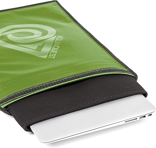 Miniatura 5 de AquaQuest Storm Funda para portátil 100% impermeable, funda ligera de nailon Ripstop, costuras soldadas y forro de neopreno extraíble de 0.197 in,