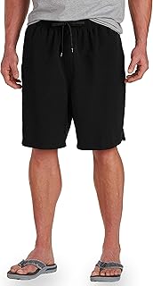 Harbor Bay by DXL Big and Tall Solid Microfiber Swim Trunks, Black 2X