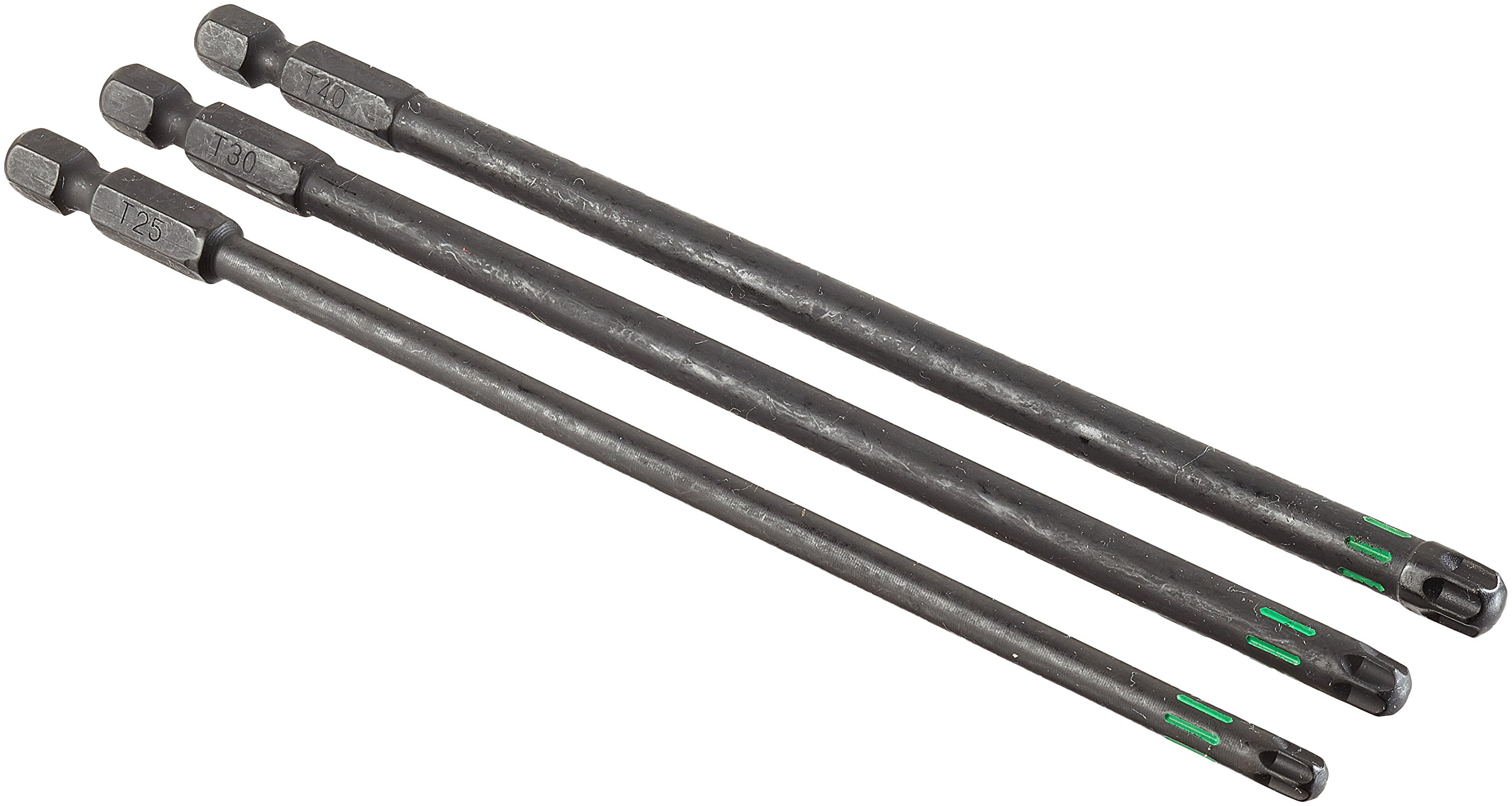 kwb 3-Piece 150 mm Torx Bits Set T25, T30, T40, with Torsion Zone - For Hard Screwdriving