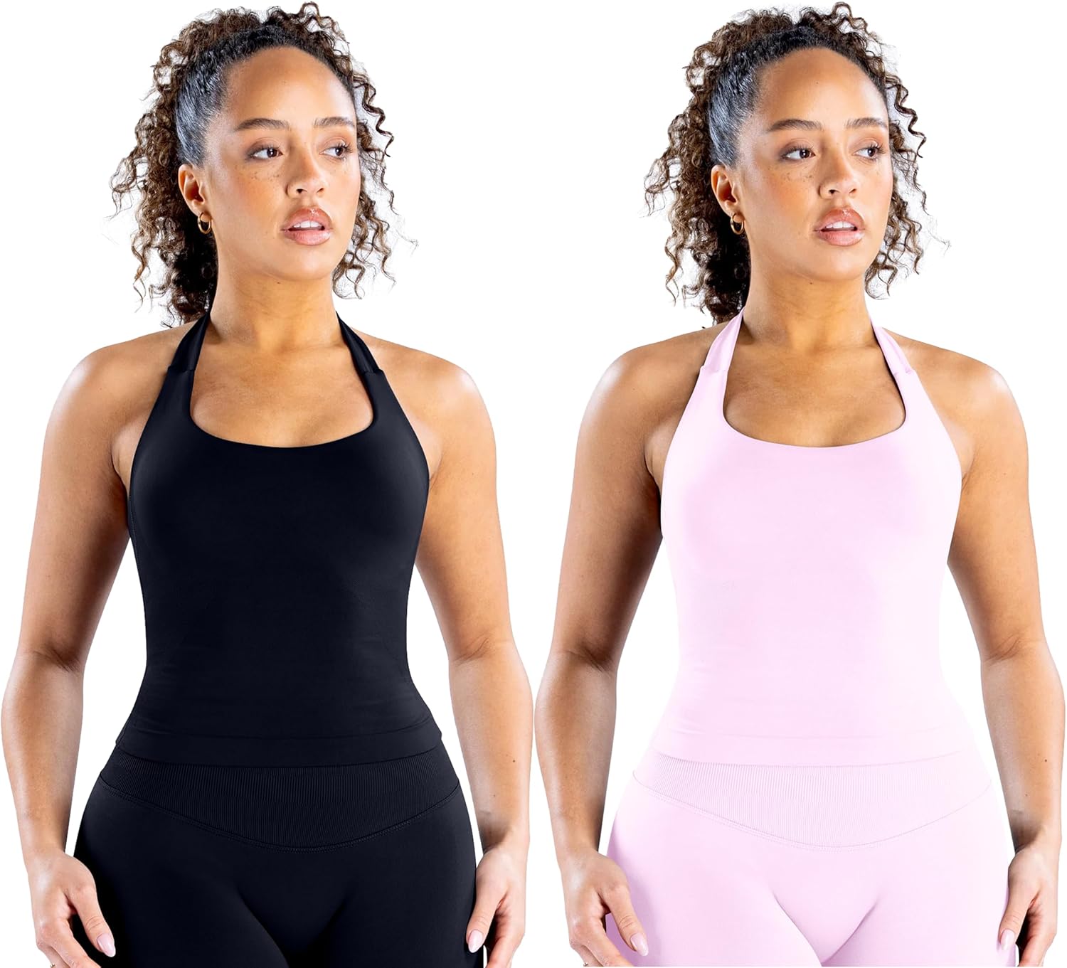 Impact Halter Top Sports Yoga Tanks Women Workout Fitness Gym Outdoor Running Tank Tops