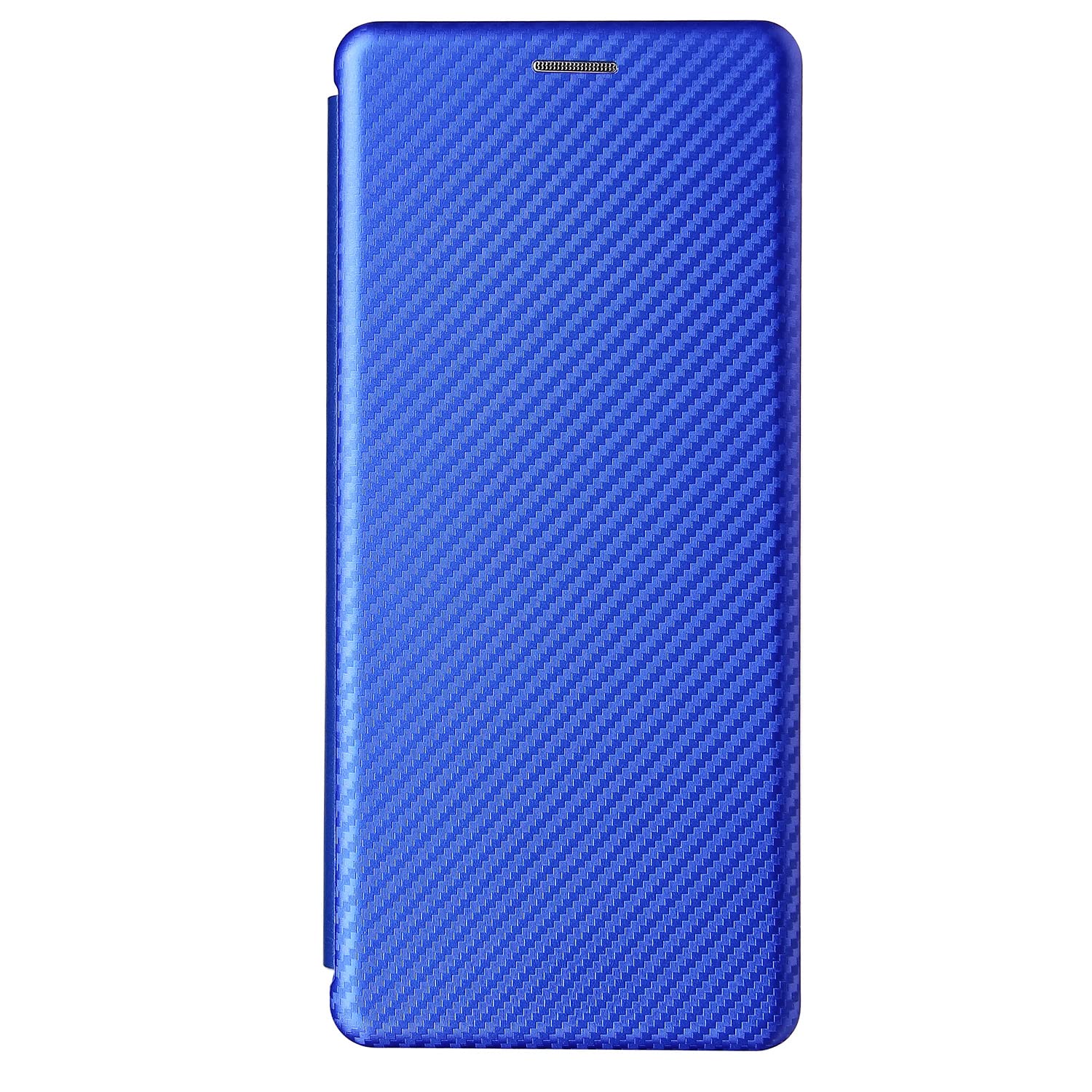 PROPFE Etui z klapką do Sony Xperia 10 IV, etui z teksturą włókna węglowego, styl portfela magnetyczne etui na karty foliowe odporne na wstrząsy skórzane etui na telefon, niebieskie