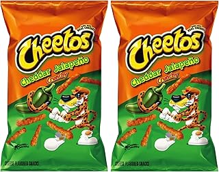 Cheddar Jalapeño Crunchy Cheese Flavored Party Snacks Net Wt 8.5 Oz (pack of 2)