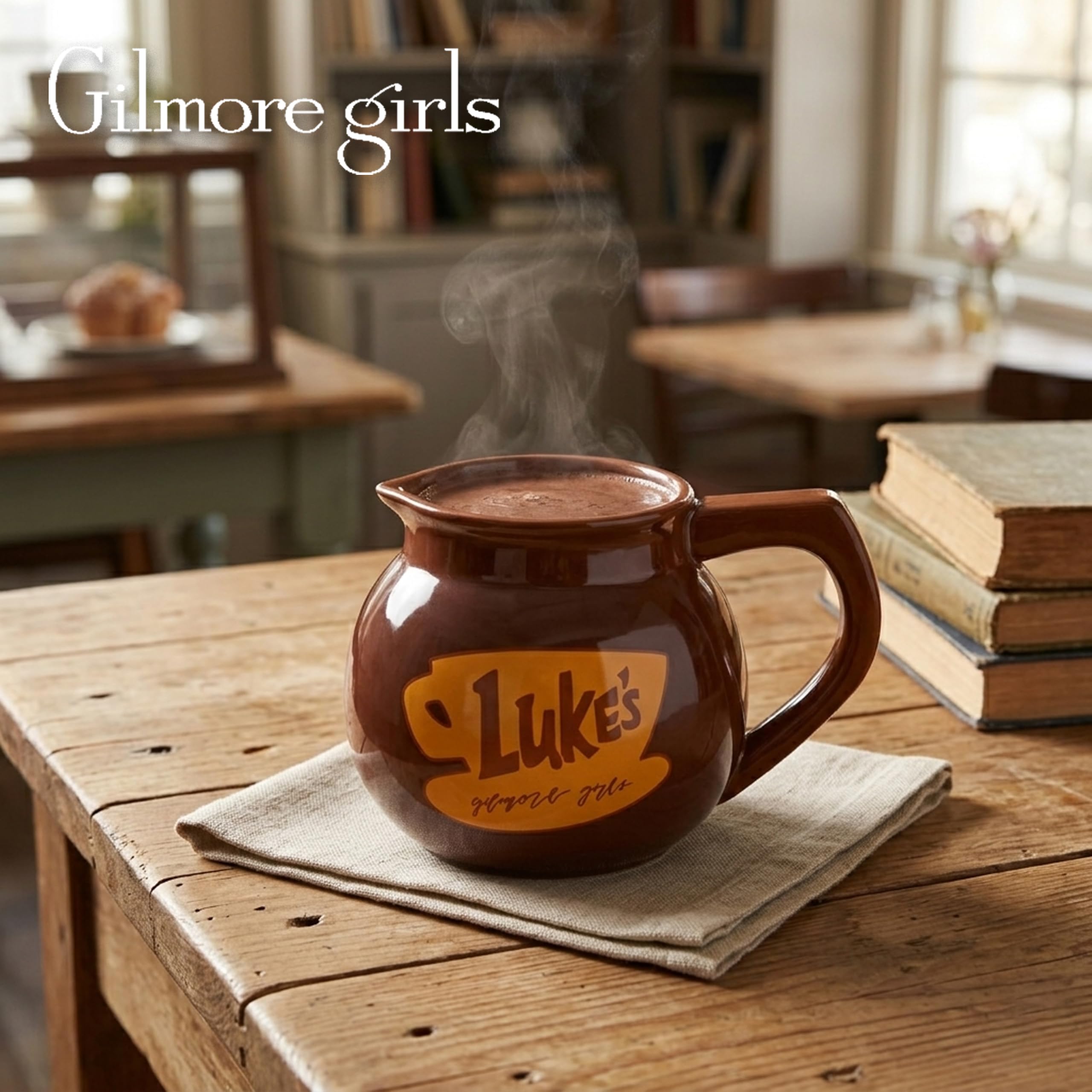 Silver Buffalo Gilmore Girls Luke's Diner - Tazza in ceramica scolpita in 3D, 590 ml