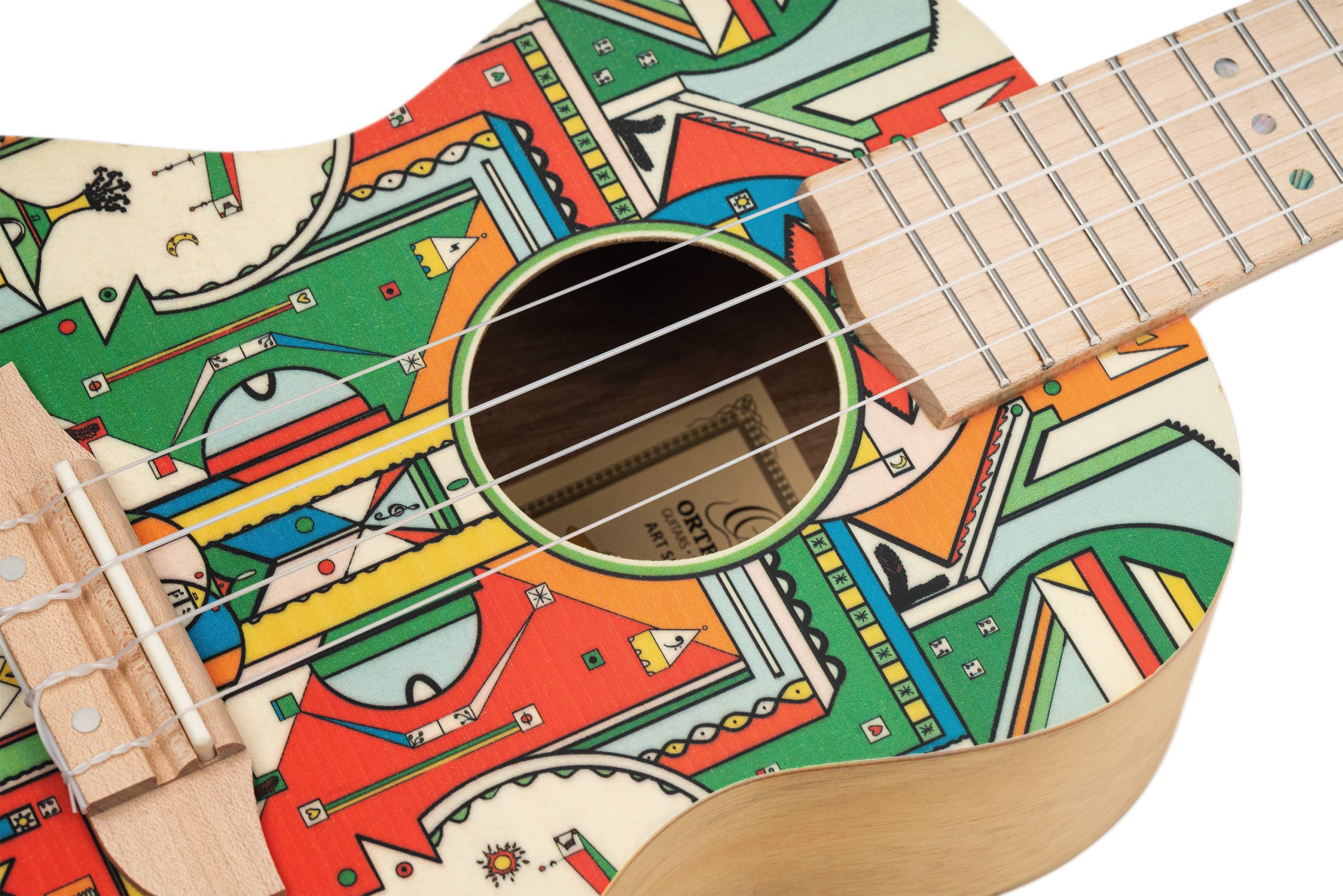 Ortega Guitars Ukulélé Concert Acoustique – Série Art – Épicéa, Himalaya (RUAR-HY)
