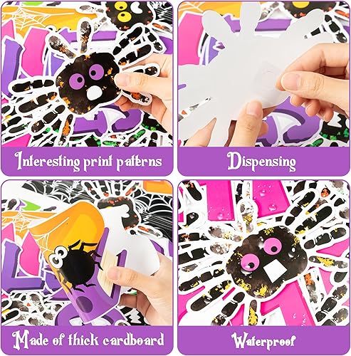 Miniatura 3 de Yopyame Juego de 109 tablones de anuncios para Halloween, diseño de araña, panal, diseño de araña, diseño de flores, borde de telaraña, borde de