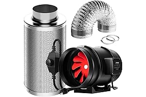 Grow Tent Ventilation System with VIVOSUN 8 Inch Inline Fan