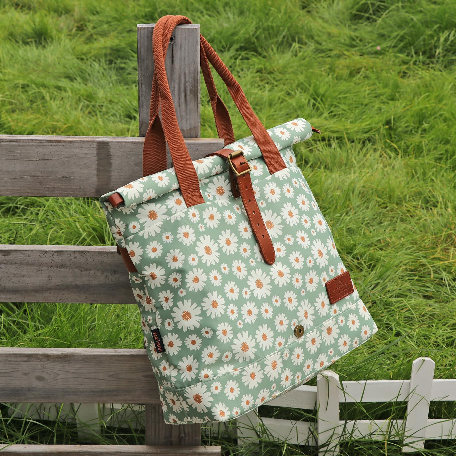 Tourbon Sacoche de vélo en Toile imperméable pour Femme