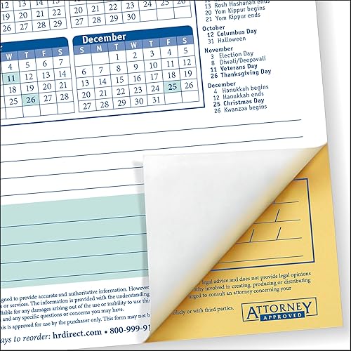 Miniatura 2 de ComplyRight Formulario de solicitud y aprobación de tiempo libre 2025, pequeño (5 12 pulgadas x 8 12 pulgadas), 2 partes, paquete de 50