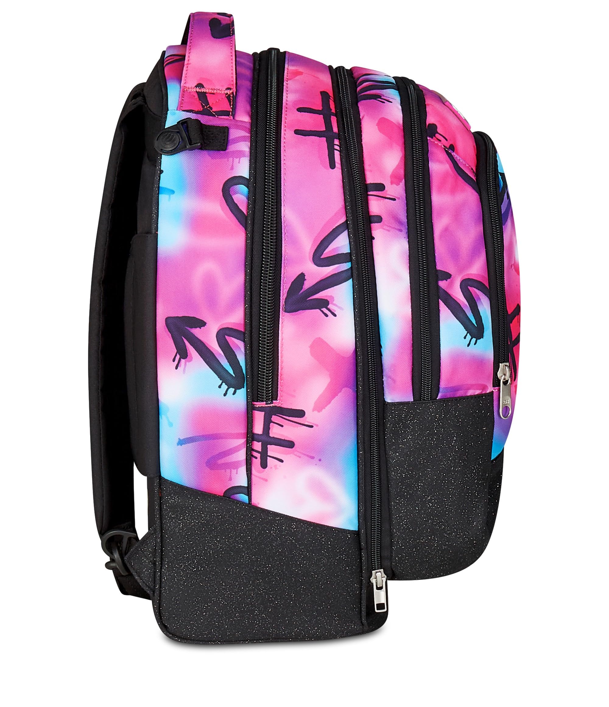 Seven Trolley Scuola Jack 3 Ruote Detach, Fucsia Azzurro, Zaino Con Carrello Sganciabile Da 37 Litri, Tasca Borraccia, Zainetto Staccabile, Multiuso e Spazioso, Per Elementari e Media, Bambina