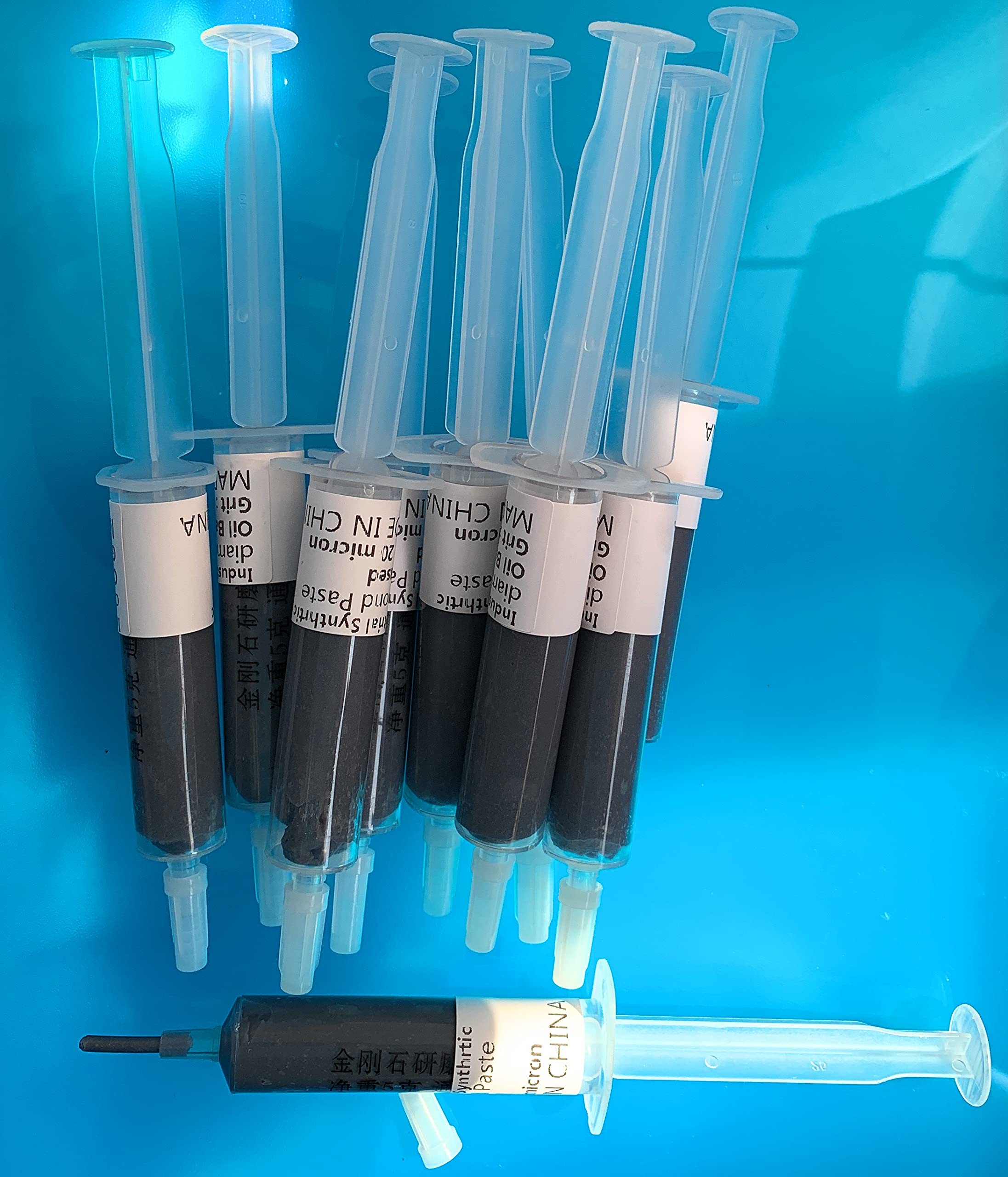 10Pcs Diamond Polishing Compound Lapping Paste stropping Emulsion for Polishing Metal and Jewelry (20 Micron-Stock Removal or Lapping Metal, Oil Based)